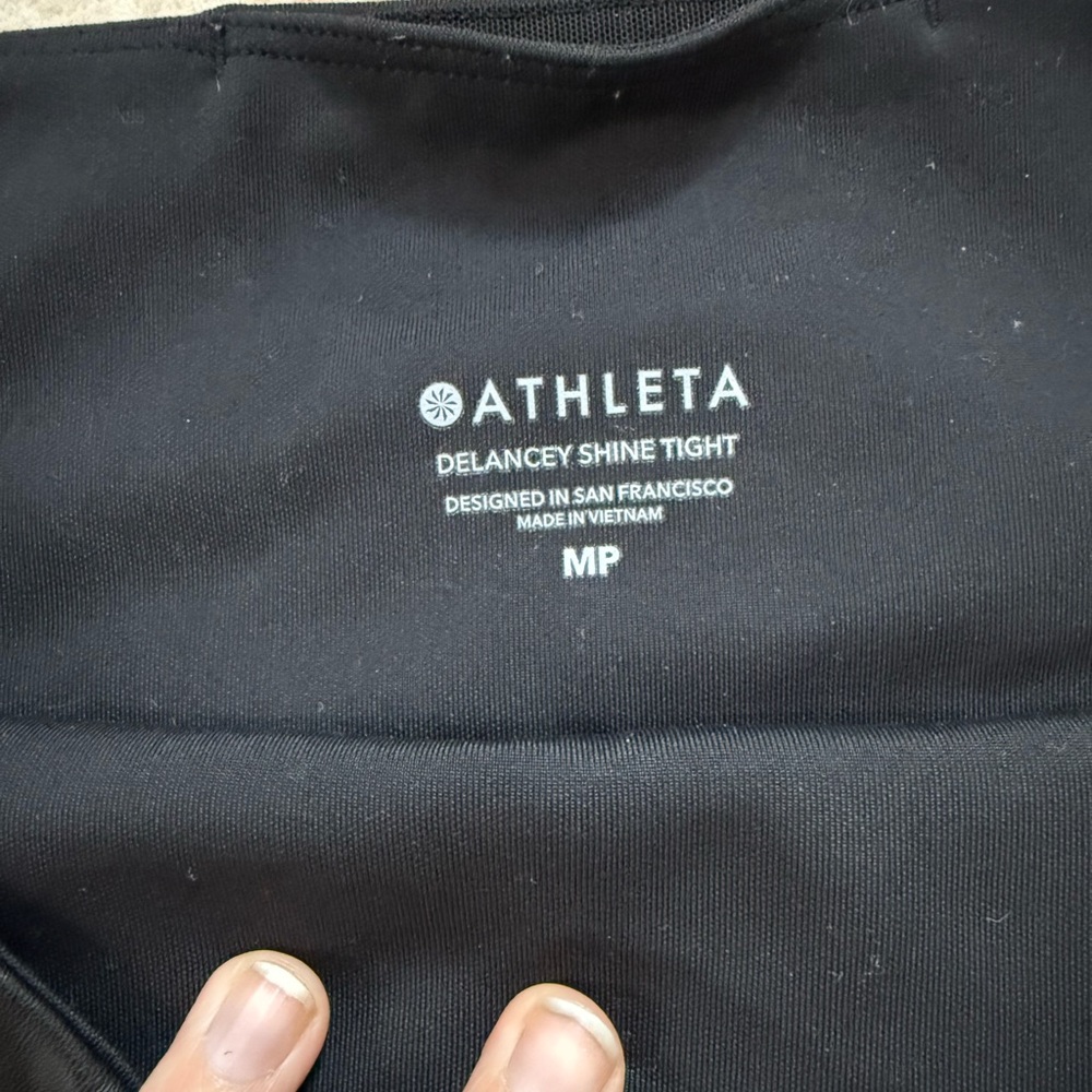 Athleta Delancy Shine Tight Black Legging Size M - Picture 7 of 9
